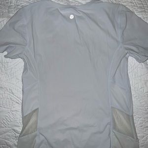 Lululemon short sleeve light blue workout top size 6